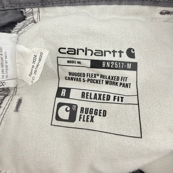 Carhartt Rugged Flex Jeans Mens 30x30 Gray Relaxed Fit Workwear Durable Denim - Picture 4 of 6